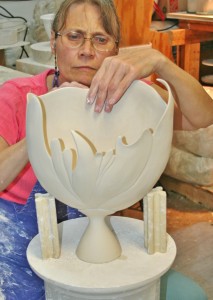 Porcelain by Mississippi potter, Antoinette Badenhorst